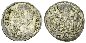 Montfort, BI Kreuzer 1751 

Montfort, Grafschaft. BI Kreuzer 1751 (0.63 g).
Ebner 337.

Gutes sehr schön.