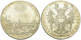 Nürnberg, AR Taler 1768 

Deutschland, Nürnberg. Joseph II (1765-1780). AR Taler 1768 (41 mm, 27.92 g). Stadtansicht.
KM 350.

Leicht gereinigt. ...