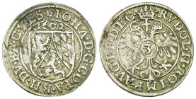 Pfalz-Zweibrücken-Veldenz, AR 3 Kreuzer 1602 

Deutschland. Pfalz-Zweibrücken-Veldenz. Johann I (1569-1604). AR 3 Kreuzer (Groschen) 1602 (), Zweibr...