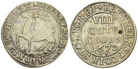 Stolberg-Wernigerode, AR 8 Gute Groschen 1672 IB 

Deutschland, Stolberg-Wernigerode. Heinrich Ernst I. AR 8 Gute Groschen = 1/3 Taler 1672 IB (9.13...