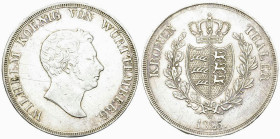Württemberg, AR Kronentaler 1825 

Deutschland, Württemberg. AR Kronentaler 1825 (29.31 g).
AKS 65.

Leichte Kratzer. Sehr schön bis vorzüglich....