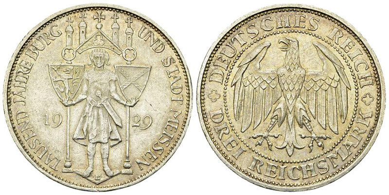 Weimarer Republik, AR 3 Reichsmark 1929 E, Meissen 

Deutschland, Weimarer Rep...
