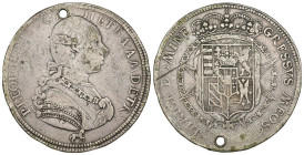 Firenze - Granducato di Toscana, Pietro Leopoldo (1765 - 1790) - Scudo da 10 Paoli o Francescone 1789 - R2 (MOLTO RARA) - Ag - MIR# 385/6 - FORATA

...