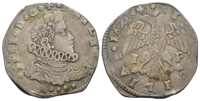 Messina - Regno di Sicilia - Filippo IV (1621 - 1665) - 4 Tarì 1622 - Ag - Gr. 1...