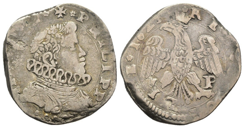 Messina - Regno di Sicilia - Filippo IV (1621 - 1665) - 4 Tarì 1623 - Ag - Gr. 1...