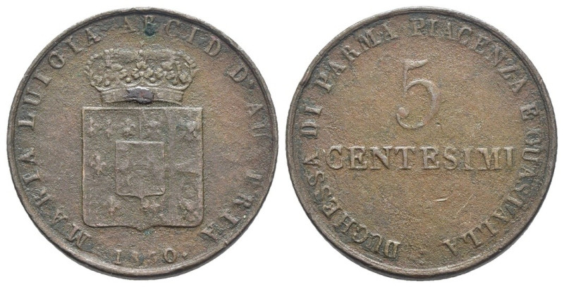 Milano - Ducato di Parma, Maria Luigia (1815 - 1847) - 5 Centesimi 1830 - Cu 100...
