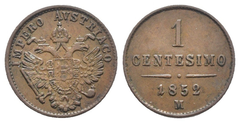 Milano - Francesco Giuseppe I (1848 - 1866) - 1 Centesimo 1852, II° tipo - Cu 99...