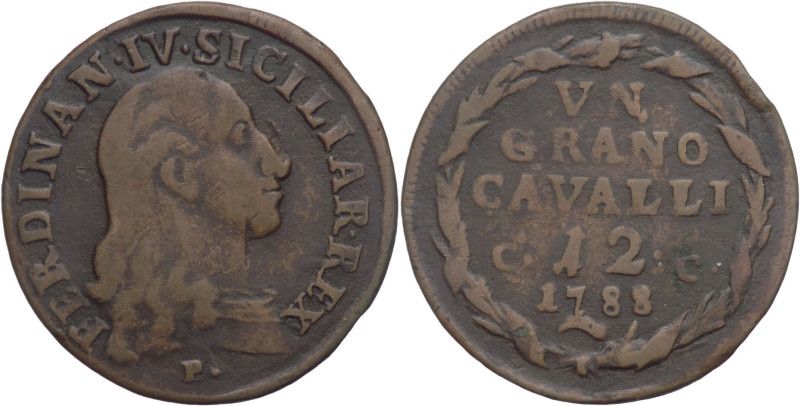 Napoli - Regno di Napoli - 1 Grano 1788 - Ferdinando IV (1759-1816) - III° tipo ...