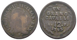 Napoli - Regno di Napoli - Ferdinando IV (1759-1816) - 1 Grano da 12 cavalli 1792, III° tipo - Cu - Gr. 4,84 - Gig# 141

qBB

SPEDIZIONE SOLO IN I...