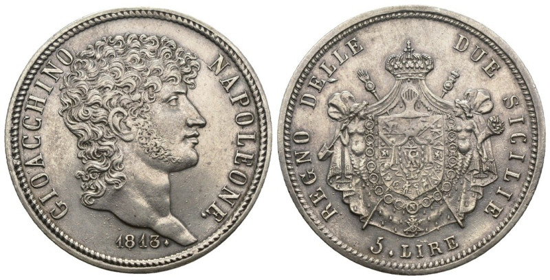 Napoli - Gioacchino Napoleone Murat (1808-1815) - 5 Lire 1813 - R2 (MOLTO RARA) ...