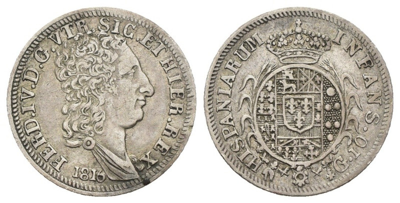 Napoli - Ferdinando IV di Borbone (1759-1816) - 10 Grana 1816 - MIR 454/1 - RARA...