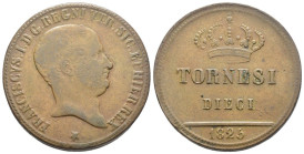 Napoli - Francesco I (1825 - 1830) - 10 Tornesi 1825 - Cu - Gig# 14

BB

SPEDIZIONE SOLO IN ITALIA - SHIPPING ONLY IN ITALY