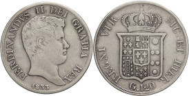 Napoli - Regno delle due Sicilie - 1 Piastra 1833 - Ferdinando II di Borbone (1830-1859) - I° tipo - Ag. - Gig. 57

BB

SPEDIZIONE SOLO IN ITALIA ...