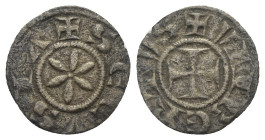 Savoia Antichi - Umberto III (1148-1188) Obolo, Zecca di Susa - D/ Croce Patente ; R/ Fiore a 6 Petali - RR MOLTO RARA - Simonetti n.3 - gr.0,43

qB...