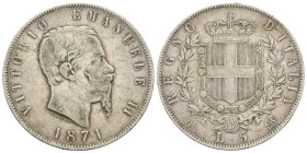 Vittorio Emanuele II (1861-1878) - 5 lire 1871 Milano - Ag - Gig. 42

MB/BB

SPEDIZIONE SOLO IN ITALIA - SHIPPING ONLY IN ITALY