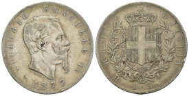 Vittorio Emanuele II (1861-1878) - 5 lire 1877 Roma - Ag - Gig. 52

MB/BB

SPEDIZIONE SOLO IN ITALIA - SHIPPING ONLY IN ITALY