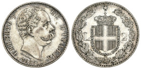 Umberto I (1878 - 1900) - 2 Lire - 1^ Tipo 1885 - RARA - Ag 10g - 27mm - Gig# 29 

BB+

SPEDIZIONE SOLO IN ITALIA - SHIPPING ONLY IN ITALY
