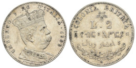 Eritrea Italiana - Umberto I (1878-1900) - 2 Lire 1896 - RARA - Ag. (Mont. 82)

BB

SPEDIZIONE SOLO IN ITALIA - SHIPPING ONLY IN ITALY