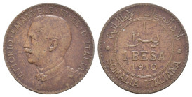 Somalia Italiana - Vittorio Emanuele III (1909-1925) 1 Besa 1910 - Cu (Mont.473)

qBB

SPEDIZIONE SOLO IN ITALIA - SHIPPING ONLY IN ITALY