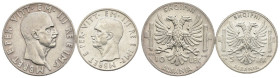 Albania - Lotto di 2 monete da 5 e 10 Lek 1939 - Ag.

med. SPL+

SPEDIZIONE SOLO IN ITALIA - SHIPPING ONLY IN ITALY