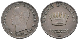 Napoleone I Re d'Italia (1805-1814) - 1 Centesimo 1812 - Zecca: Milano - Cu - esuberi di metallo 

BB

SPEDIZIONE SOLO IN ITALIA - SHIPPING ONLY I...