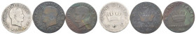 Lotto n.3 Monete composto da: Napoleone I Re d'Italia (1805-1814) 1 Centesimo 1809, Zecca di Bologna - Napoleone I Re d'Italia (1805-1814) 1 Centesimo...