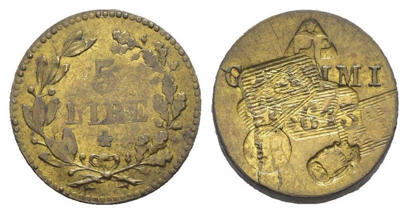 Peso Monetale - Italia - 5 Lire - Punzoni vari - gr. 1,62

BB++

SPEDIZIONE ...