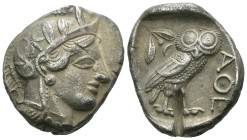 Greek silver coin, Weight 16.92 gr - Diameter 27 mm Greek silver coin

ATTICA, Athens, (300-262 B.C.), silver tetradrachm