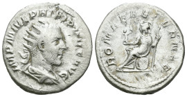 Weight 3.59 gr - Diameter 22 mm Silver Roman Imperial Coin

Weight  3.59 gr -  Diameter 22 mm PHİLİP I AR Denarius AD 244-249