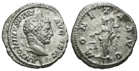 Weight 2.79 gr - Diameter 18 mm Silver Roman Imperial Coin
Caracalla (197 - 217 n. Chr.)…..Vs: ANTONINVS PIVS AVG BRIT…...Rs: MONETA AVG…..