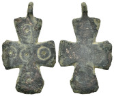 Bronze 3.68 gram Diameter 34 mm BYZANTINE EMPIRE.Cross.(8th-10th century).Ae. Sold as seen.
