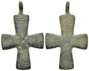Bronze 8.82 gram Diameter 43 mm BYZANTINE EMPIRE.Cross.(8th-10th century).Ae. Sold as seen.