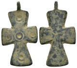 Bronze 4.78 gram Diameter 35 mm BYZANTINE EMPIRE.Cross.(8th-10th century).Ae. Sold as seen.