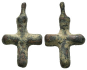 Bronze 3.37 gram Diameter 24 mm BYZANTINE EMPIRE.Cross.(8th-10th century).Ae. Sold as seen.