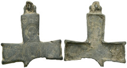 Bronze 29.01 gram Diameter 55 mm BYZANTINE EMPIRE.Cross.(8th-10th century).Ae. Sold as seen.