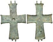 Bronze 35.43 gram Diameter 84 mm BYZANTINE EMPIRE.Cross.(8th-10th century).Ae. Sold as seen.