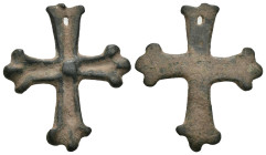 Bronze 2.85 gram Diameter 30 mm BYZANTINE EMPIRE.Cross.(8th-10th century).Ae. Sold as seen.
