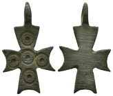 Bronze 2.99 gram Diameter 28 mm BYZANTINE EMPIRE.Cross.(8th-10th century).Ae. Sold as seen.