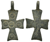 Bronze 2.70 gram Diameter 28 mm BYZANTINE EMPIRE.Cross.(8th-10th century).Ae. Sold as seen.