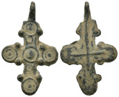 Bronze 4.76 gram Diameter 39 mm BYZANTINE EMPIRE.Cross.(8th-10th century).Ae. Sold as seen.