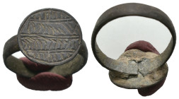 Bronze 2.73 gram Diameter 20 mm

ANCIENT BYZANTINE BRONZE RING.(8rd–10th centuries).Ae.