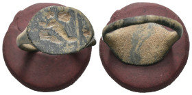 Bronze 2.78 gram Diameter 21 mm

ANCIENT ROMAN BRONZE RING.(3rd–4th centuries).Ae.