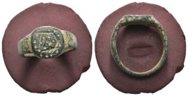 Bronze 4.23 gram Diameter 20 mm

ANCIENT ROMAN BRONZE RING.(3rd–4th centuries).Ae.