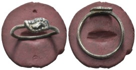 Silver 2.27 gram Diameter 23 mm

ANCIENT ROMAN SILVER RING.(3rd–4th centuries).Ae.