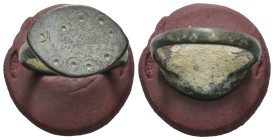 Silver 3.69 gram Diameter 20 mm
ANCIENT ROMAN BRONZE RING.(3rd–4th centuries).Ae.