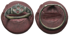 Bronze 1.49 gram Diameter 21 mm
ANCIENT ROMAN BRONZE RING.(3rd–4th centuries).Ae.