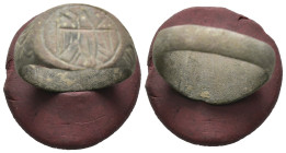Bronze 4.73 gram Diameter 23 mm

ANCIENT ROMAN BRONZE RING.(3rd–4th centuries).Ae.