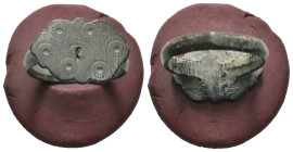 Bronze 2.92 gram Diameter 20 mm
ANCIENT ROMAN BRONZE RING.(3rd–4th centuries).Ae.