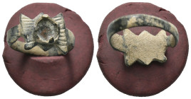 Bronze 3.15 gram Diameter 24 mm
ANCIENT ROMAN BRONZE RING.(3rd–4th centuries).Ae.