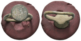 Bronze 3.71 gram Diameter 22 mm
ANCIENT ROMAN BRONZE RING.(3rd–4th centuries).Ae.